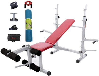

Lifeline Multi Bench 309 | Bundles With Yoga Mat , Wrist Support And Accessories (6 items) Home Gym Combo(100 - 120 kg)