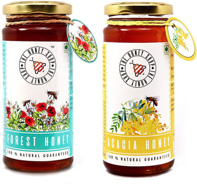 

THE HONEY SHOP Forest Honey 325g, Acacia Honey 325g (100% Pure and Natural)(650 ml)