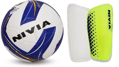 

Nivia 'Storm' Revoltion Football (size-5) + One Pair of Football shin guard Football Kit