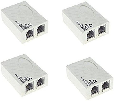 

CAPSLOCK 1 to 2 RJ11 6P2C Female Socket Phone Modem FILTER ADSL Splitter (4pcs) Lan Adapter(100 Mbps)