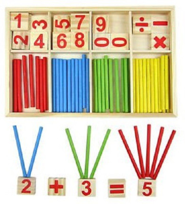 

MG traders Wooden Montessori Mathematics Material Early Learning Counting Toy for Kids TB(Multicolor)