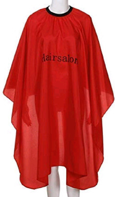 

deziine New Hairdressing Salon Apron Hair Cloth Waterproof Barber Haircut Hair Colouring Dyeing Perming Apron Cloth with Sleeves for Adults (Red Makeup Apron( )