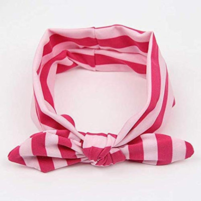 

Smartcraft Stripes Knot Bow Headband- Red,Kids Hairband Striped Rabbit Ear Turban Headband Knot Head Wrap Makeup Headband