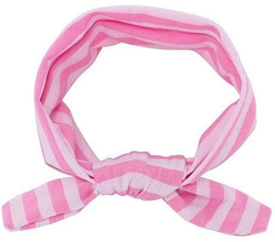 

Smartcraft Stripes Knot Bow Headband- Pink, Kids Hairband Striped Rabbit Ear Turban Headband Knot Head Wrap Makeup Headband