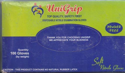 

Unigrip Nitrile Rubber Examination Gloves(Pack of 100)