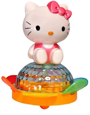 

K&P Collection Moving Hello kitty with soft Music and 3D Lights(Multicolor)