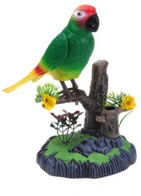

lifestylesection Heartful Bird Cool Sound Activated Heartful Singing Flapping Parrot Bird cum Pen Holder toys (multi color)(Multicolor)