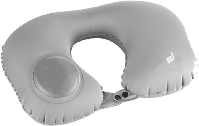 

Smiledrive Push-Button Inflatable Foldable Neck Cushion/Pillow for Travelling in Train, Airplane, Car, Office Chair, House etc. Neck Pillow(Grey)