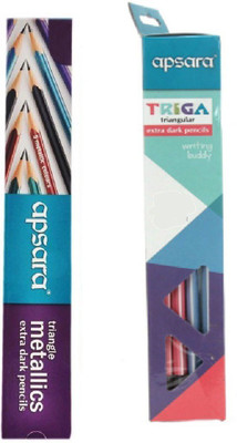 

Apsara METALLIC PENCIL PACK OF 50 PENCILS + APSRA TRIGA PENCILS PACK OF 50 PENCILS Pencil(Set of 2, Multicolor)