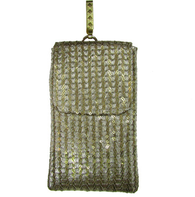 

Deepsum Wedding Party Saree Clutch Mobile Pouch Waist Clip Ladies Purse Gift Mobile Pouch(Gold)
