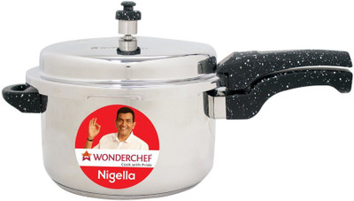 WONDERCHEF Nigella Granite 5 L Outer Lid Induction Bottom Pressure Cooker(Stainless Steel)