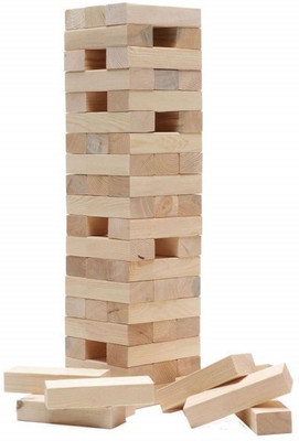 

Indigo Creatives Jenga wood blocks Family pack fun game - Special version(48 Pieces)