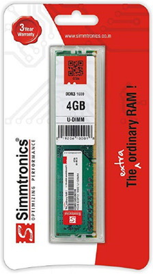 

SIMTRONICS DDR 3 DDR3 4 GB (Dual Channel) PC, Server (Simmtronices 4 Gb DDR 3 Ram)