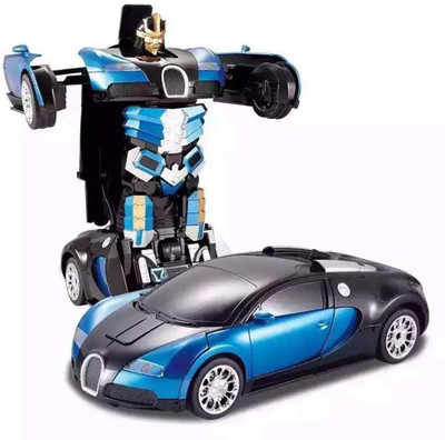 

crazy toys 1:14 Scale Remote Controlled One Button Car to Transformer to Car Converting Transformer and It is Rechargeable(Multicolor)