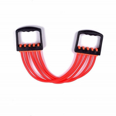 Healthline Chest Expender Pulling Force Excercise Chest/Arms Resistance Tube(Red)