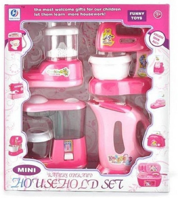 

skyler Battery Operated Pink Household Home Apppliances Kitchen Play Sets Toys For Girls