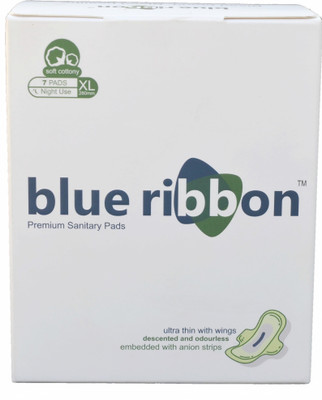 

blue ribbon 280mm XL, With wings Sanitary Pad(Pack of 7)