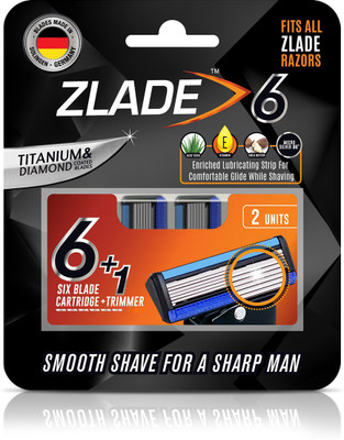 

Zlade 6 Blade Shaving Cartridges, Made in Germany - Pack of 2(Pack of 2)