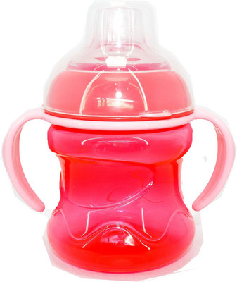 

Honey Baby Leak Proof Duck Billed Baby / Infants / Kids Transparent Silicone Spout Water Juice Sipper Training Cup with Handles(Brink Pink)