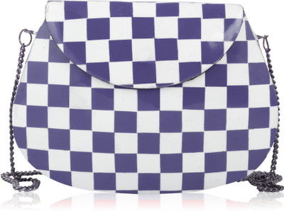 

samaa Girls Casual Blue, White Metal Shoulder Bag