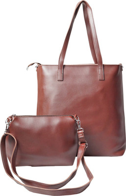 

Bag Factory Women Casual, Formal, Evening/Party Brown Leatherette Sling Bag