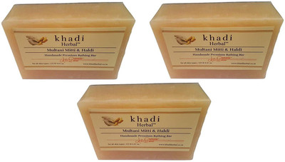

Khadi Herbal SOAP(MULTANI MITTI & HALDI)-PACK OF 3(125 g, Pack of 3)