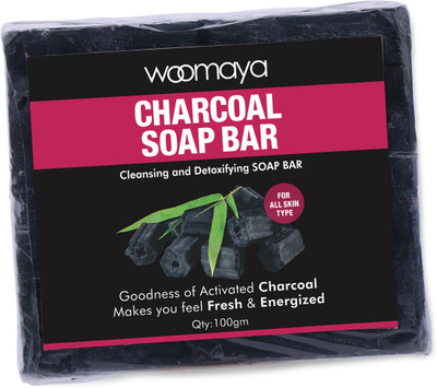 

Woomaya Activated Charcoal Soap For Deep Cleansing, Oil & Acne Control - 100gm(100 g)