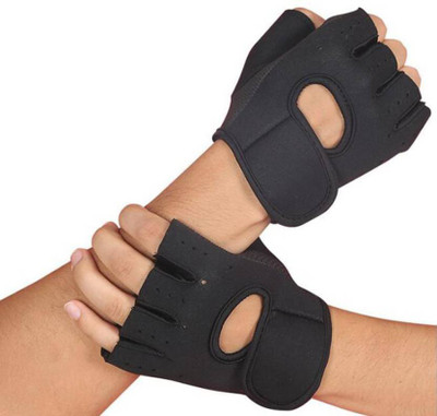 

Leosportz weight Lifting With Powerfull Grip Sports & Fitness Gym Gloves Gym & Fitness Gloves (, Black