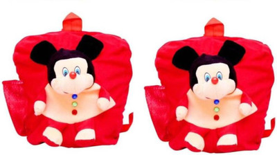 

saburi Red Soft Toy Bag PLUSHl Bag - 14 inch (Set Of-2) (Red) - 14 cm(Multicolor)