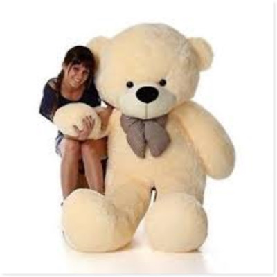 

kgntoys 6 feet cream teddy bear for gift - 182 cm cream - 6 mm(Cream)
