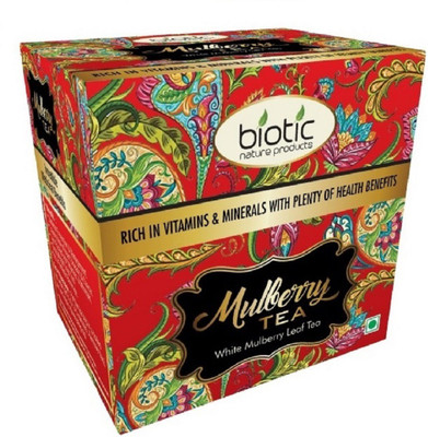 

biotic White Mulberry Leaf Tea, Full of Nutrients Antioxidants Vitamins Minerals, Weight Loss and Diabetes, Better than Green tea Herbal Tea Bags Herbal Tea Bags(15 Bags, Box)