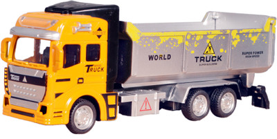

craftoy Pull Back Diecast Loading Truck Toy For Kids(Yellow)