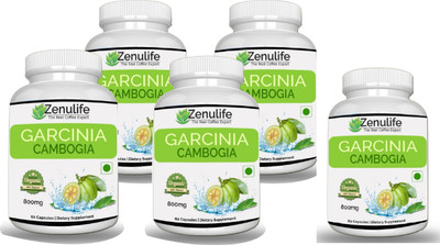 

zenulife Pure Garcinia Cambogia 100% Natural Extract, Weight Loss Pill Pack of 5 (300 NO)(60 No)