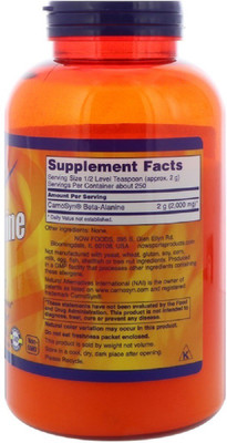 

Now Foods Now Foods, Sports, Beta-Alanine, Pure Powder,(500 g)