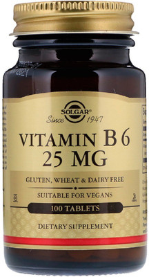 

Solgar Solgar, Vitamin B6, 25 mg, 100 Tablets(100 No)