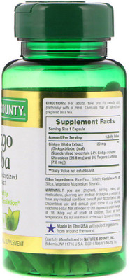 

Nature's Bounty Nature's Bounty, Ginkgo Biloba(100 No)