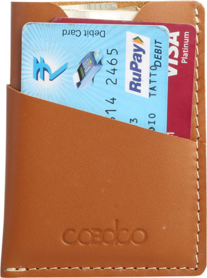 

cobolco Men Tan Genuine Leather Card Holder(3 Card Slots)