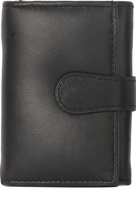 

Dimple bags Women Black Genuine Leather Wallet(7 Card Slots)