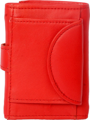 

dimple bags Girls Red Genuine Leather Wallet(7 Card Slots)