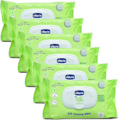 

Chicco Soft Cleansing Wipes 72 pieces ( pack of 3)(6 Pieces)