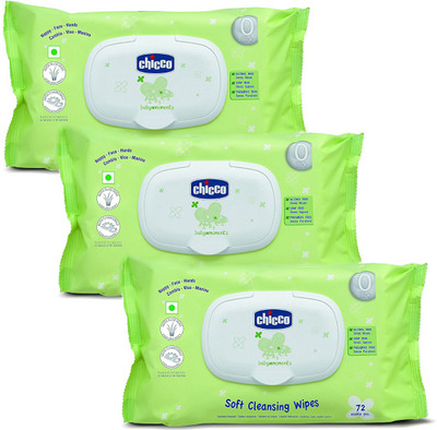 

Chicco Soft Cleansing Wipes 72 pieces ( pack of 3)(3 Pieces)