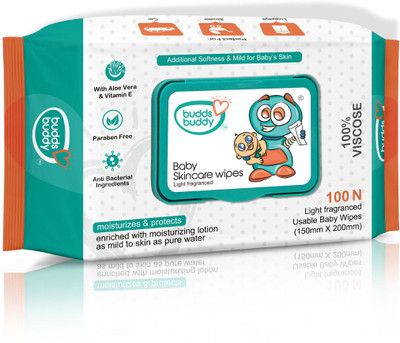 

Buddsbuddy Baby Skincare Wet Wipes Light fragranced 100 Pieces BB1001(100 Pieces)