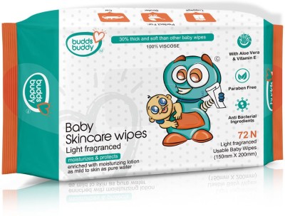 Buddsbuddy Baby Skincare Wet Wipes Light fragranced 72 Pieces BB1006  (72 Pieces)