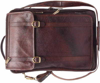 

GENUINE LEATHER Laptop Backpack 15 L Laptop Backpack(Brown)