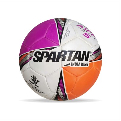 

Spartan India King A.I.F.F.Approved Football - Size: (Pack of 1, Black, White, Purple, Orange, White;orange;black;blue