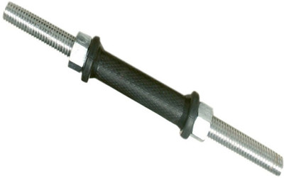 

StepInnStore Steel Dumbell Rods 14 Inches Weight Lifting Bar(Silver, Black), Black;silver