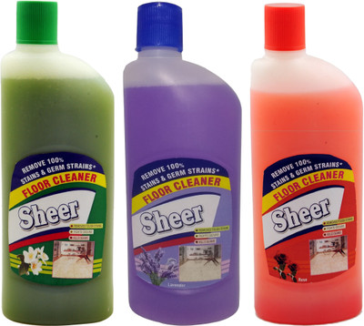 

Sheer Floor Cleaner 3x500ml combo pack Rose, jasmine, Lavender(1500 ml, Pack of 3)