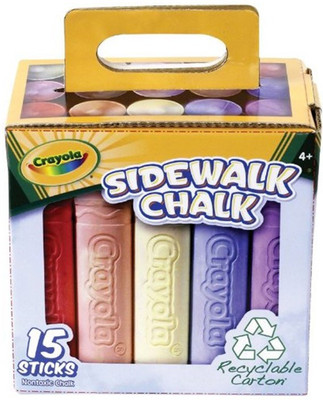 

Crayola Sidewalk Chalk 15ct Tray NA Water-based Chalk(15 Sticks)