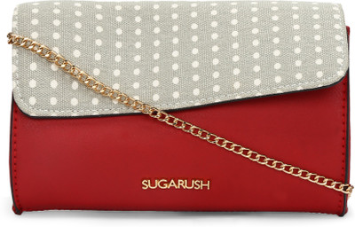 

SUGARUSH Casual Red Clutch