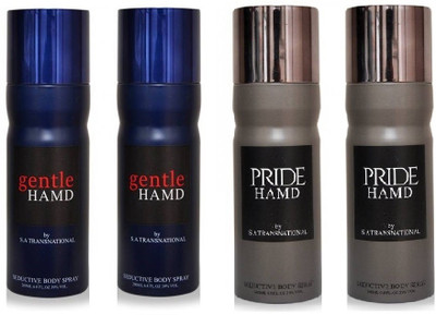

HAMD ACQUA & PRIDE Body Spray - For Men & Women(800 ml, Pack of 4)